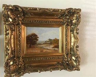 Victorian gold frames with beautiful art work 
