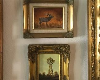 Oil on canvas framed art 