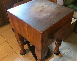 Antique Butcher Block cutting table 