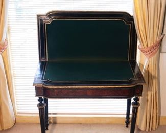 Antique Game Table w/M.O.P. Inlay