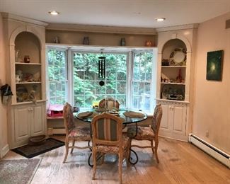 Pierre Deux Table and eight club chairs from Palm Beach Country Club.