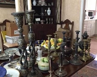 Brass and silverplate.