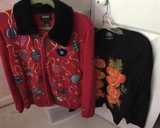 Holiday sweaters.