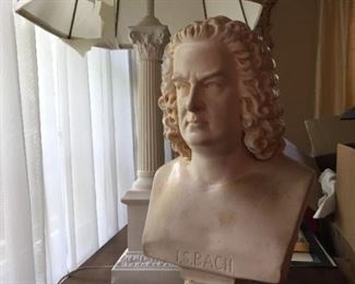 VINTAGE BACH BUST STATUE.