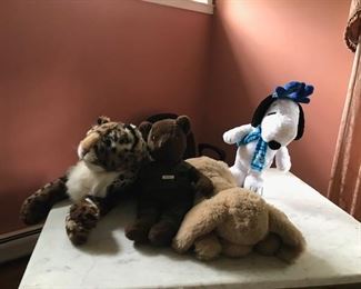 Stuffed animals.