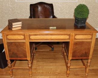Beautiful Birdseye maple and walnut desk