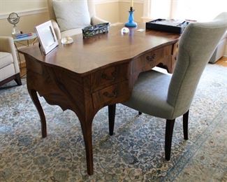 Burled olive wood desk