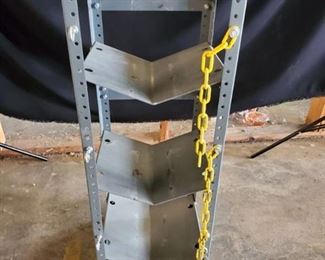 Metal 4 Tier Shelf with Yellow chains