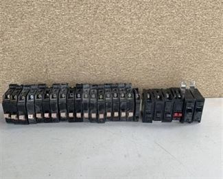 Lot of (24) Single Pole Circuit Breakers