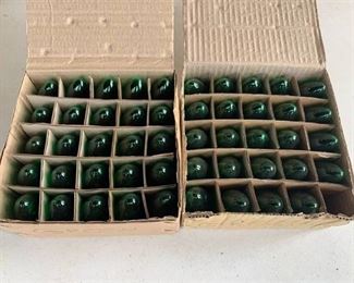 2 Boxes of Green 7 Watt Bulbs (49) Total
