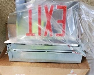 Exit Light .Stainless. with Wires and Harness