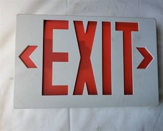 Plastic White Exit Sign . Untested