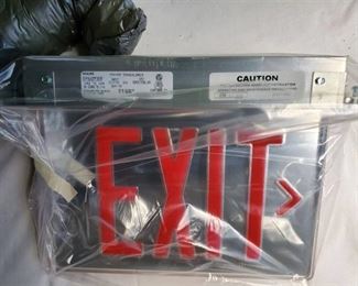 Stainless Exit Sign with Bottom Wire Harness