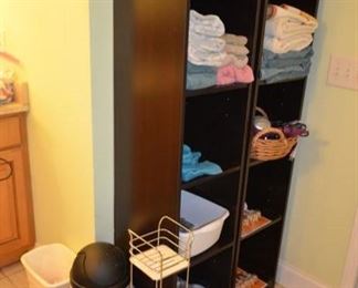 shelving, linens, bath accessories