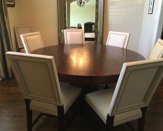 Item:   Lexington 70” Round Dining Table & 8 Upholstered Chairs
Condition:  Excellent 
Measurements: 70d 
Description:  A gorgeous 70” round dining table and 8 upholstered chairs in excellent condition.

Price:  $2,800

