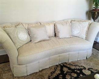 Item:   2 Lexington Elisabetta Upholstered Sofas/Couches Priced Each
Condition:   Excellent
Measurements: 101w x 45.5d x 36.5h
Description:  2 Beautiful cream upholstered couches priced each.    

Price:  $2,000
