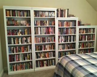 Item:   NFM white Bookcases 2 sizes left
Maker: NFM
Condition:   Excellent
Measurements:  1-6’ shelf and 1-5’shelf
Prices: 
6 foot shelf $150
5 foot shelf $125
