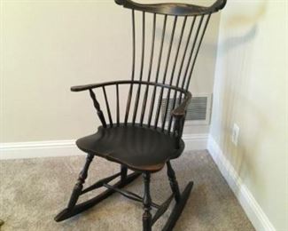 Item:   Custom Handmade Black Windsor Rocker
Condition:   Excellent
Measurements: 26w x 30d x 45h

Price:  $250
