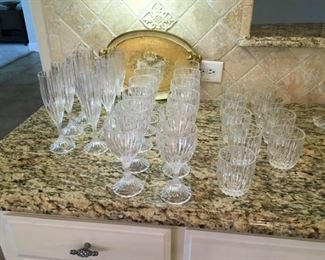 Item:  Set of 29 Mikasa Crystal Stems
Condition:  good
Description:  9 champagnes, 12 wine and 9 highball glasses

Price:  $100
