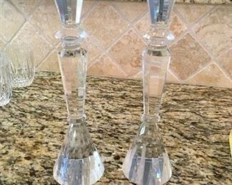 Item:  Pair of Shannon Candlesticks
Condition:  Small chip at base
Measurements: 12” tall

Price:  $25
