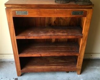 Item:  Pine Bookcase/Bookshelf with stone inlay
Condition:  Used
Measurements:  36w x 12d x 40h
Price:  $50

