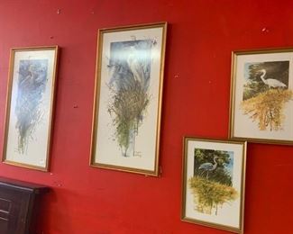 Collection of Luke Buck Water Color Framed Art