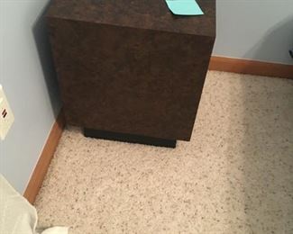 . . . one of two matching cube tables