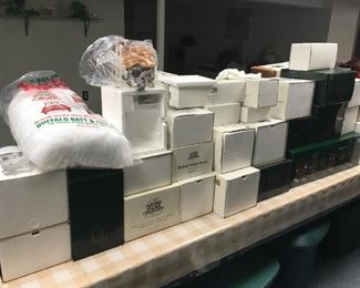 There is a great quantity of Department 56 Christmas Village pieces -- of all the Christmas buildings, Dept. 56 is the most desirable.