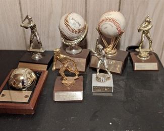 Assorted Baseball Trophies