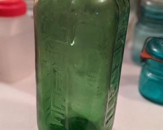 Vintage Green Water/Juice Refrigerator Bottle