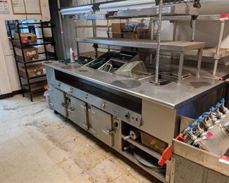 Duke ThurmaDuke DCKA85 Steam Table With Two APW Wyott Overhead Warmers