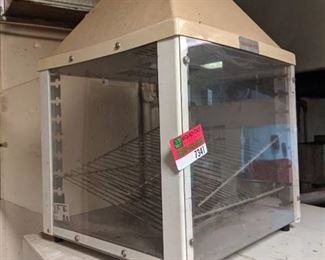 Electric Single Door Counter Display Top Two Shelf Warmer