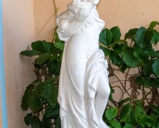 Large Concrete Figure on Plinth