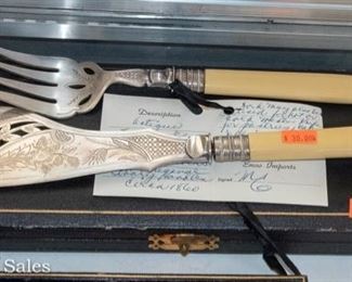 Late Victorian Fish Serving Set
