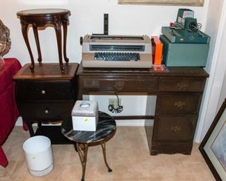 IBM Electric Typewriter - Vintage Slide Projector - Small Desk - Accent Tables