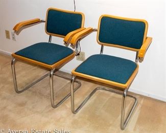 PAIR of Mid Century Gordon International Tubular Armchairs