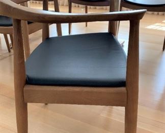 Alternate view - Set of 8 Hans Wegner style dining chairs. MEASUREMENTS: 30"H x 25"W x 21 1/2"D. $1800 for 8 chairs.
