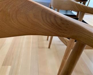 Alternate view - Set of 8 Hans Wegner style dining chairs. MEASUREMENTS: 30"H x 25"W x 21 1/2"D. $1800 for 8 chairs.