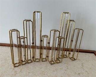 Alternate view - Jointed expandable flower vase group. MEASUREMENTS: 22 1/2" Highest point, expands to 22 1/2" wide. $75