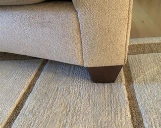 Alternate view - Curved Interior Crafts sofa with down filled cushions. MEASUREMENTS: 27 1/2"H x 96"L x 42"D. $1200.