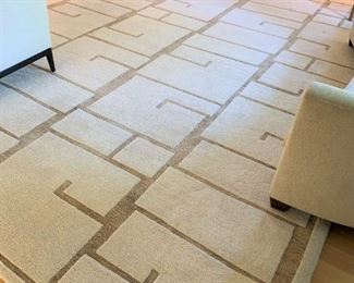 Alternate view - Large Tufenkian area rug in the Shanghai pattern. MEASUREMENTS: Approximately 16' x 14'. $1800