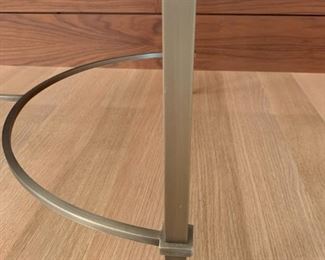 Alternate view - Baker bronze and glass coffee table. MEASUREMENTS: 17"H x 48"L x 24"D. $350