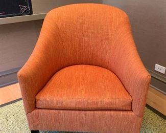 Niedermaier Orange Side Chair with down filling. MEASUREMENTS: 34"H x 28"W x 30"D. $600