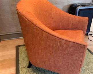 Alternate view - Niedermaier Orange Side Chair with down filling. MEASUREMENTS: 34"H x 28"W x 30"D. $600
