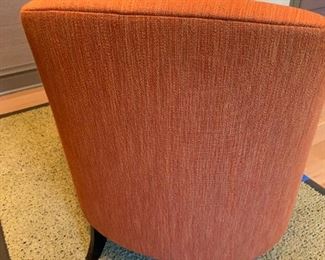 Alternate view - Niedermaier Orange Side Chair with down filling. MEASUREMENTS: 34"H x 28"W x 30"D. $600