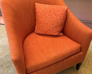 Alternate view - Niedermaier Orange Side Chair with down filling. MEASUREMENTS: 34"H x 28"W x 30"D. $600