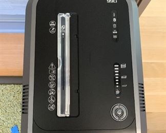 Alternate view - paper shredder. MEASUREMENTS: 24 1/2"H x 9 1/2"W x 14"D. PRICE: $65
