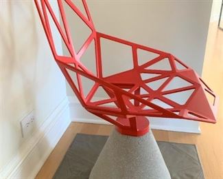 Alternate view - Magis Chair One with concrete base by Konstantin Grcic - mat included. MEASUREMENTS: 32"H x 22"W x 23"D. Rug included 26" x 26". $475