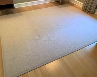 Neutral wool area rug. MEASUREMENTS: 10' x 8'. $125