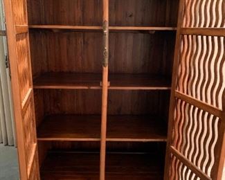 Alternate view - Antique Chinese cabinet with shelves. Great for liquor storage. MEASUREMENTS: 74"H x 43 1/2"W x 22 1/2"D. $800